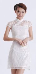 White Lace Cheongsam @ RM80/pc