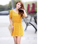 Double-Layer Printed Dress (Code: R1837)