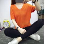 Short-Sleeves Knitted Top (Code:E3983)