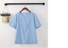 Round-Collar Casual Top (Code:R6230)