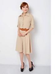 Collared Dress with Belt (Code: E2041)